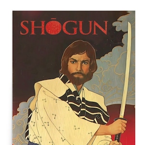 Shogun Poster, Classic TV Show, Samurai, Vintage Movie Poster,