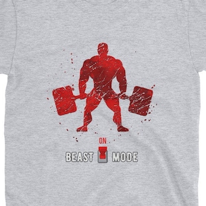 BEAST Mode T-Shirt, Fitness, Gym, Workout Monster, Bodybuilding