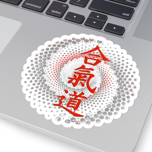 Aikido Spiral Energy Kiss-Cut Sticker