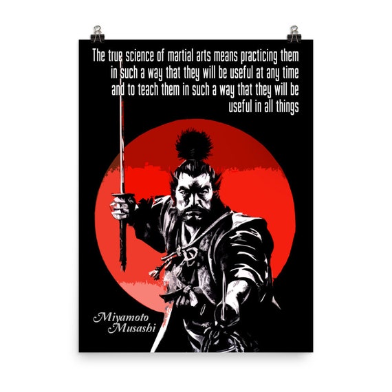 Musashi Citation Sur La Vraie Science Des Arts Martiaux Etsy France