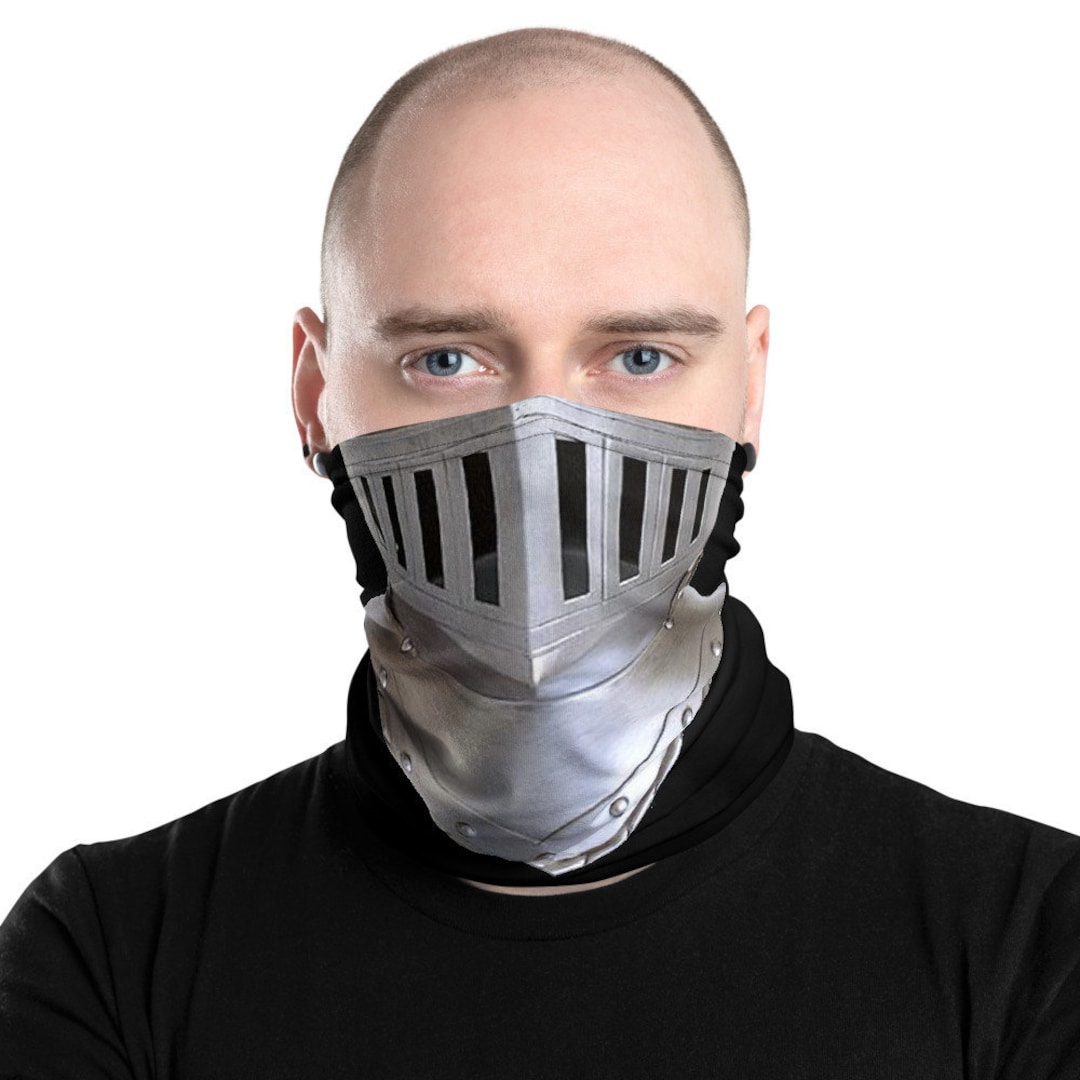 Knight Face Mask Neck Gaiter, Headwear, Warrior Facemask, - Etsy
