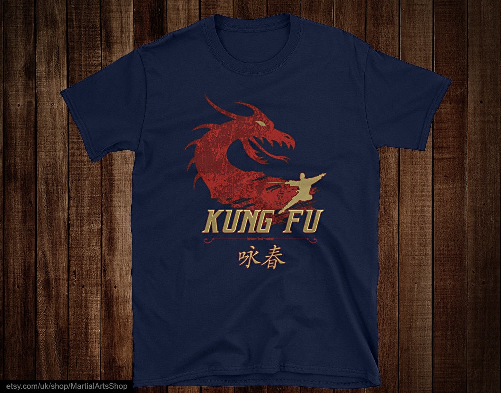 Kung Fu T-shirt: Monk and Dragon Martial Arts Gift - Etsy