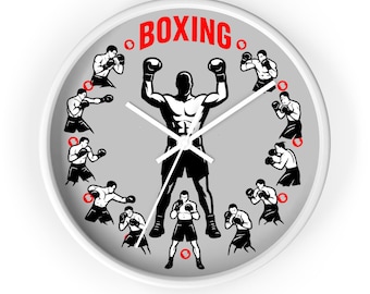 Reloj de pared para gimnasio de boxeo, Hora de boxear, El mejor regalo para boxeadores