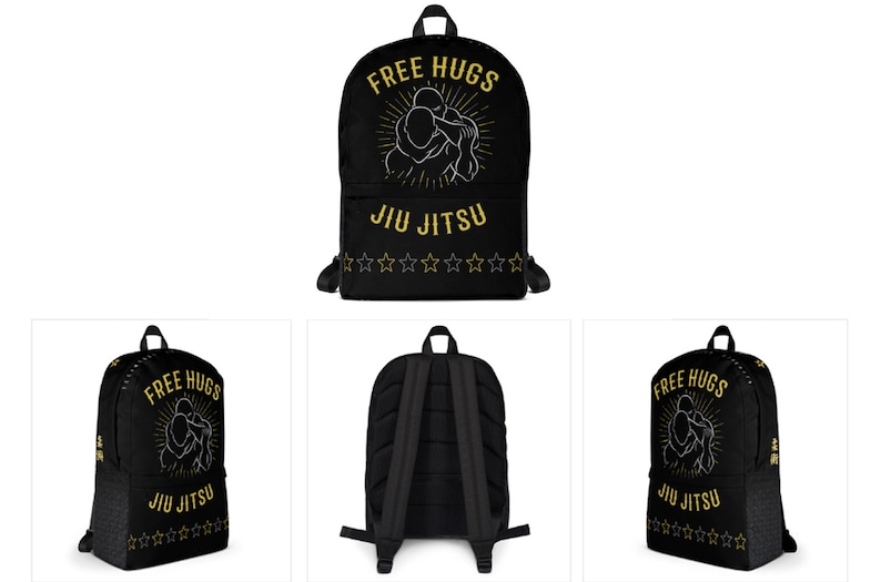 mma Free Hugs Backpack Jiu Jitsu Bjj Funny Original Gift