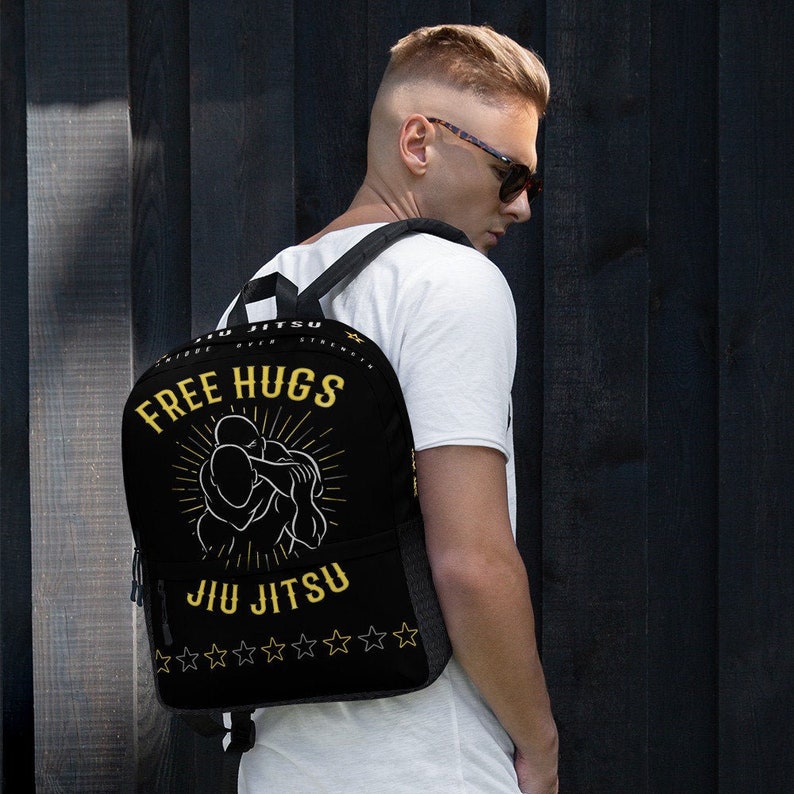 mma Free Hugs Backpack Jiu Jitsu Bjj Funny Original Gift