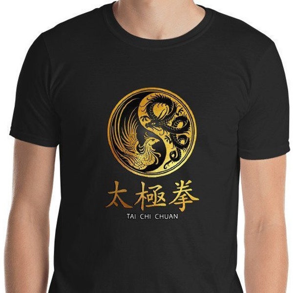 Tai Chi Chuan T-Shirt Yin Yang Chinese Martial Arts Crane Dragon