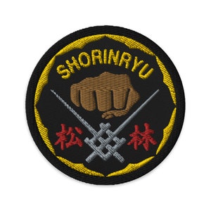Shorin Ryu Embroidered patches, Okinawan Shorin-Ryu Karate-Do