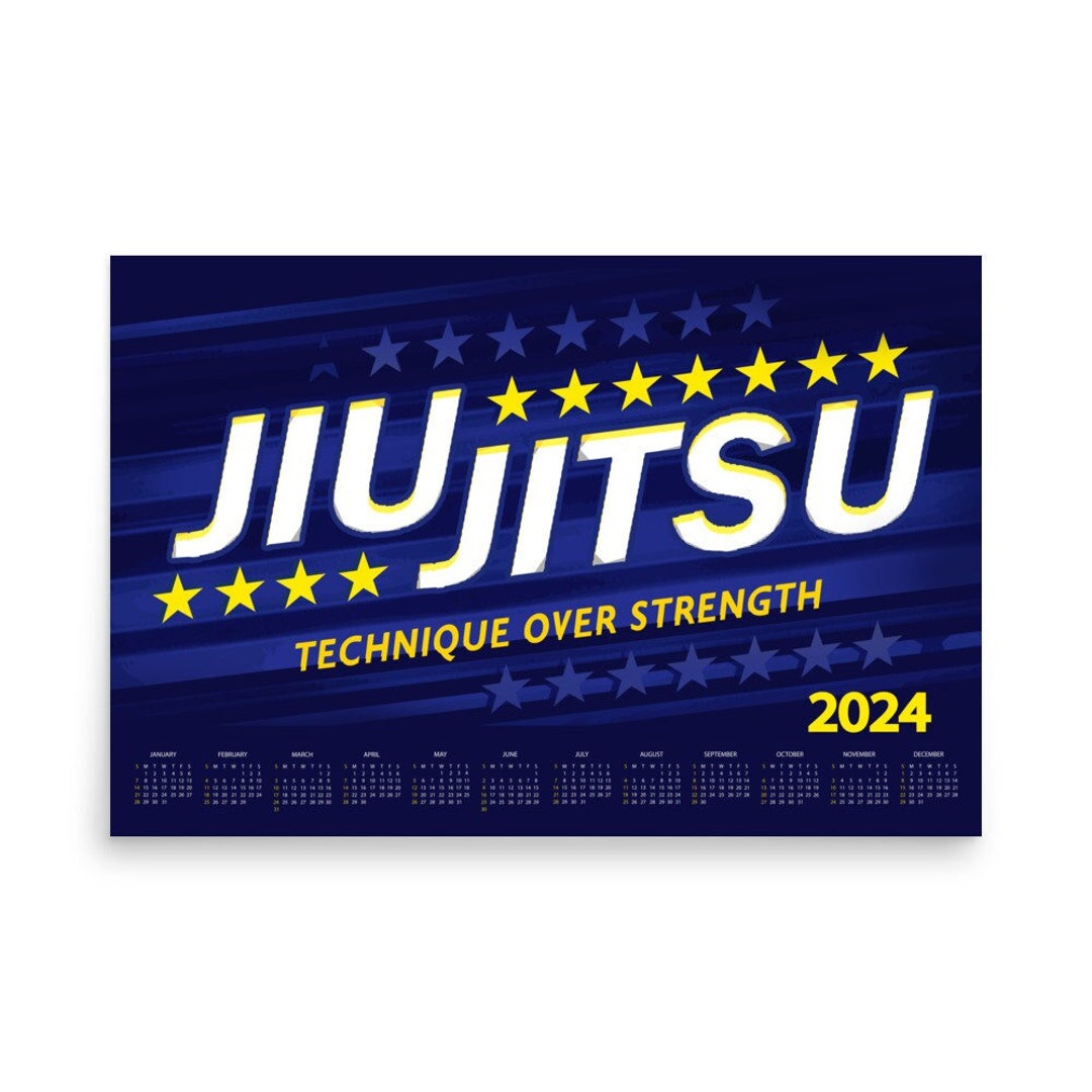 Jiu Jitsu Large Calendar 2024 2436 Etsy