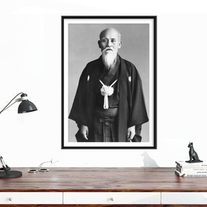O Sensei Morihei Ueshiba High Quality Print, Aikido Dojo Decor image 1