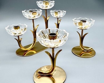 Swedish candleholders by Gunnar Ander for Ystad Metall, set of two. Scandinavian &#39;60s design