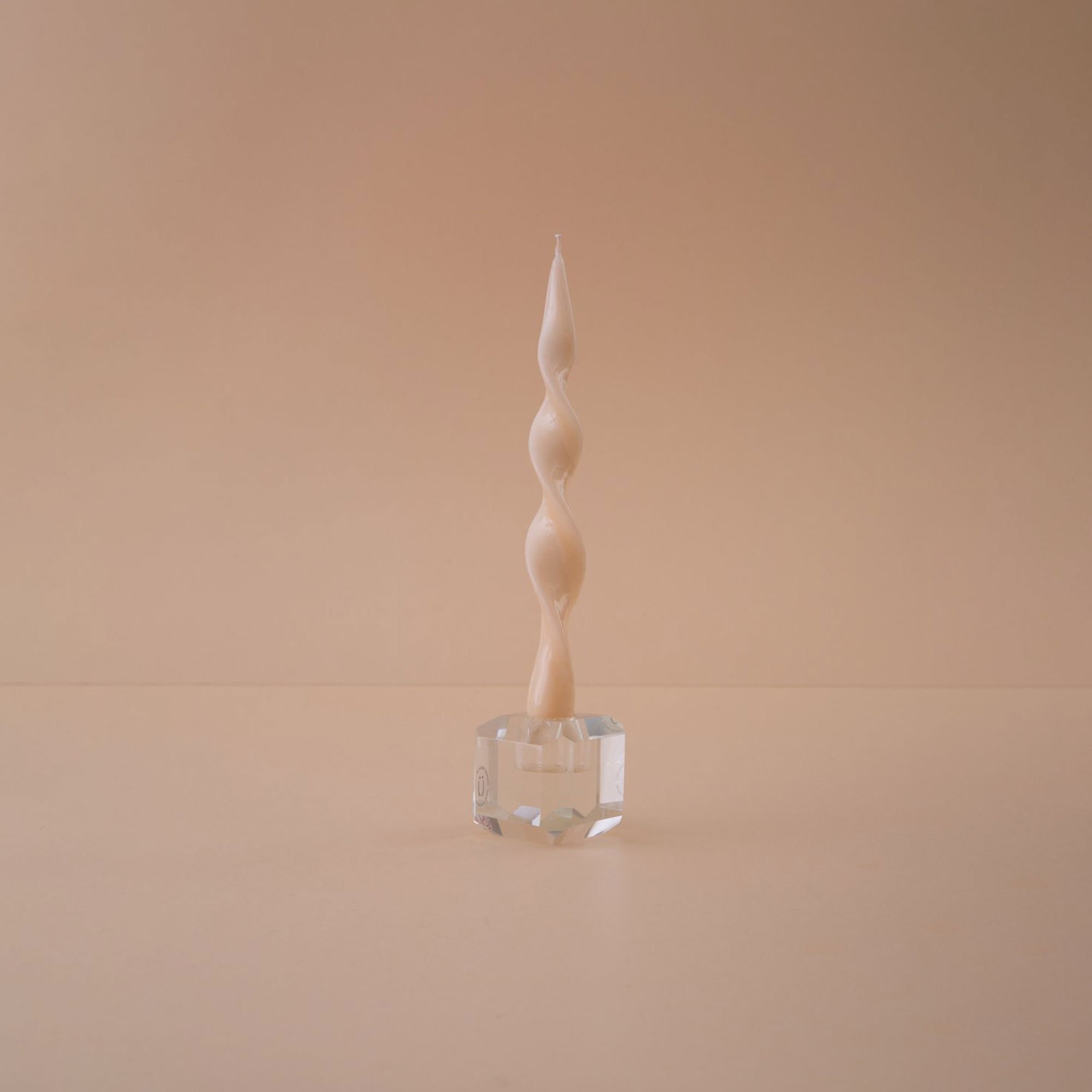 Set de 6 Twist Candles Pearl White Varnished - 22 cm