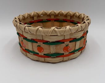 Mand,muffin, leraarscadeau, oranje mand