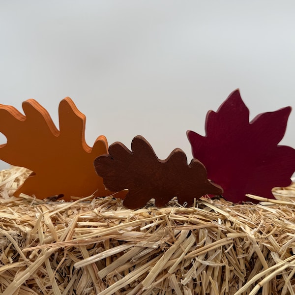 Fall wooden leaves