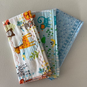 Safari animals burp cloth set