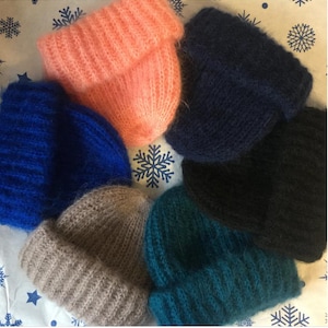Mohair beanie, chunky beanie, Men beanie, Knit hats women, Slouchy knit hat, Oversized beanie, Fuzzy hat, gift for her