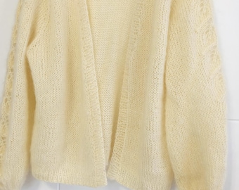 Handmade Oversized Mohair Cardigan: Cozy Knit Sweater