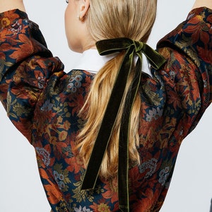 Effortless Skinny Silk Velvet Bow | Luxury Bow | Custom Fastener | Double Sided Silk Velvet
