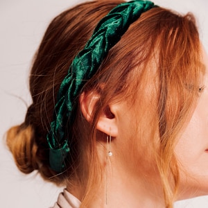 The Hayley Luxe Braided Velvet Headband Vogue's Beauty Edit Soft Headband Gift for Her image 2