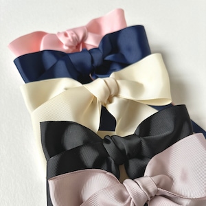 Luxe Hand Tied Grosgrain Long Bow | Classic French Girl Hair Bow | Luxury Designer Hair Accessories | Made to Order