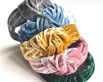 Crushed Velvet Knot Headband | Hard Headband | Handmade