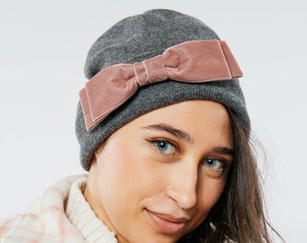 Winter Blair Bow Beanie | Hat with Bow | Detachable Bow | Customize Your Own