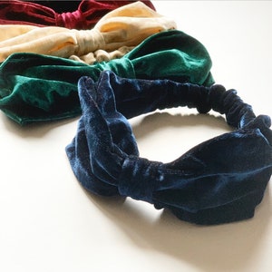 Vintage Bow Velvet Headband