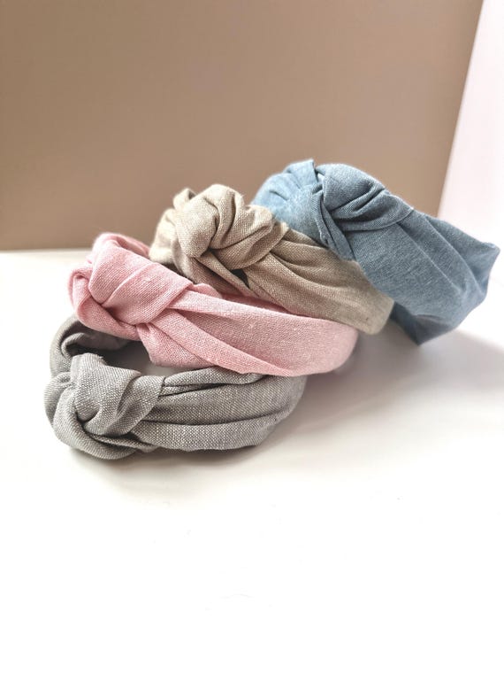 Set of Four Headbands Handmade in the USA Set of Four Organic Cotton Headbands- Original Fabric  main image 3