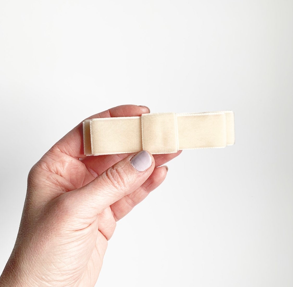 Velvet Tailored Bow | Barrette or Clip | Several Colors - Etsy