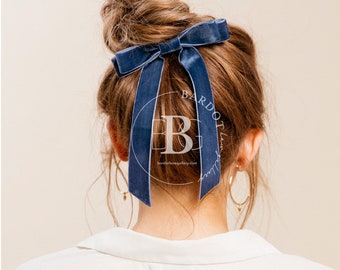 Velvet Tailored Bow | Barrette or Clip | Several Colors - Etsy Velvet Tailored Bow | Barrette or Clip | Several Colors - Etsy