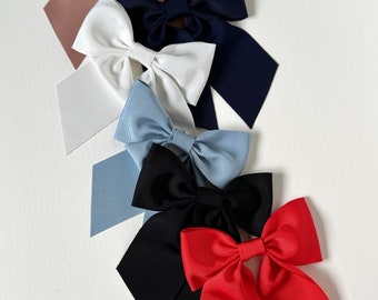 The Row Bow | Luxury Petersham Bow | Sailor Style Bow | Grosgrain Large Bow | Custom Fastener | Several colors | Gift for Her