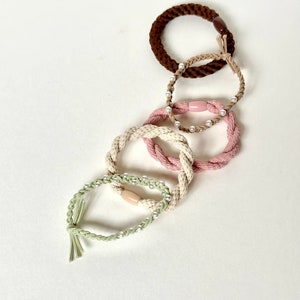 Assorted Embellished Hair Tie Set Hair Tie Set Bracelet Hair Tie Set of 5 Pearl Hair Ties image 2