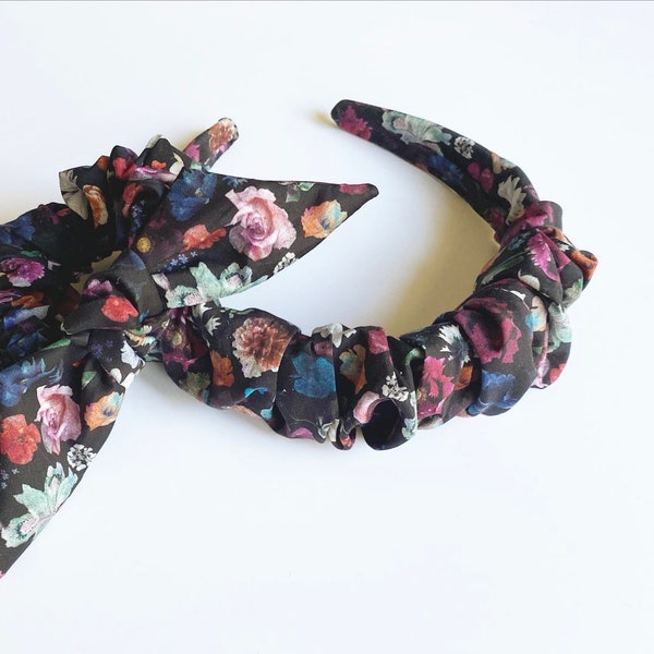 Autumn Blossoms | Parisian Series | Hard Headband | Petite Knot Scrunchie