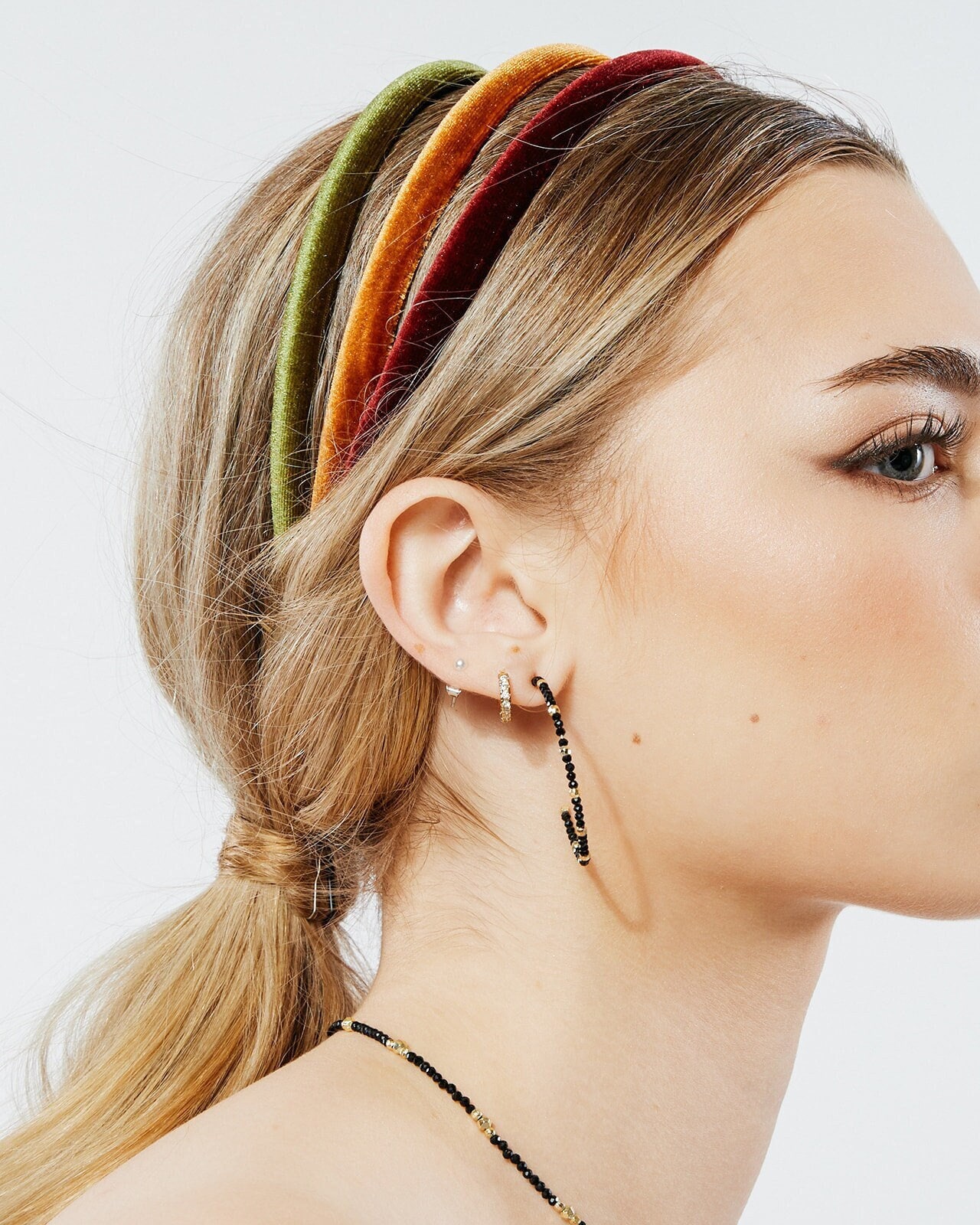 Rich Velour Skinny Headband | Hard Headband | Thin Headband | Comfortable Headband | Luxury Designer Headband | Made to Order