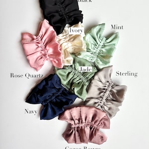 Silk Series Ruffle Scrunchie Multiple colors Original Design Handmade Small Batch Gift for Her image 10