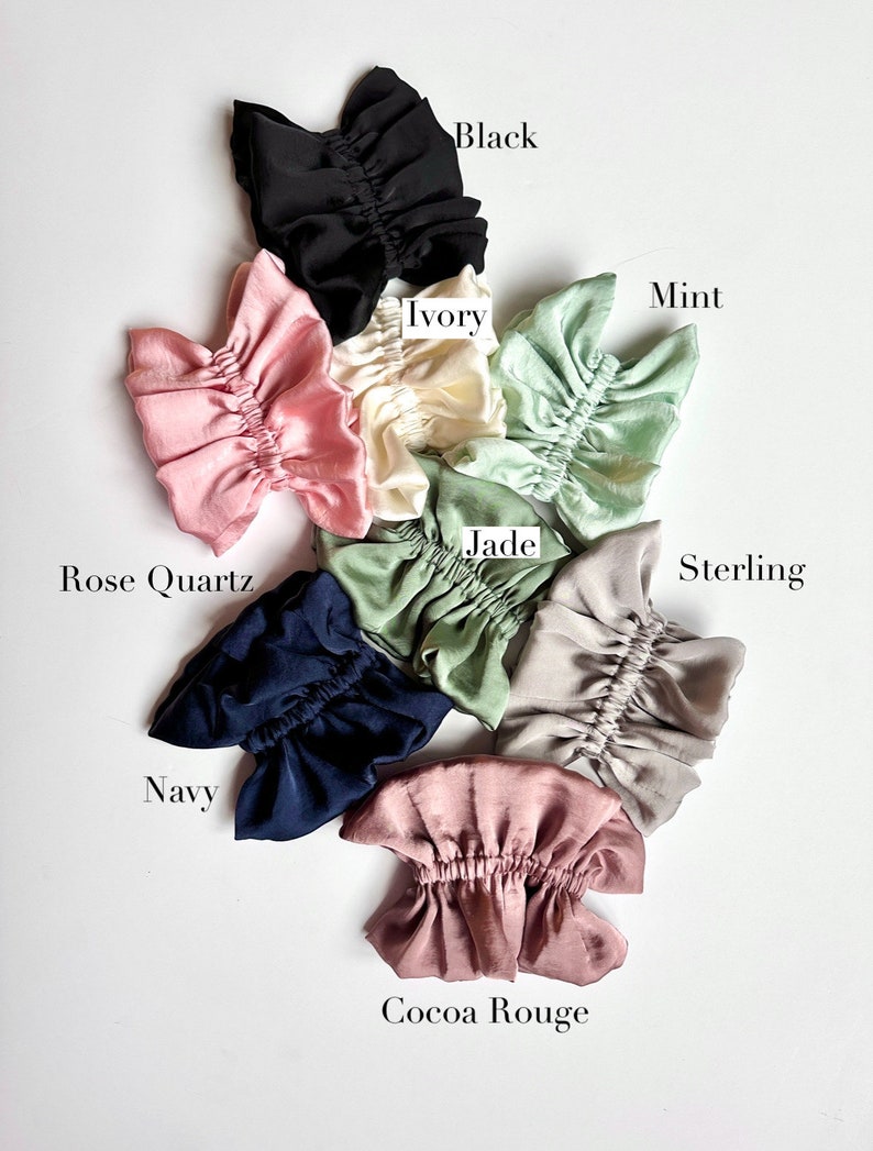 Silk Series Ruffle Scrunchie Multiple colors Original Design Handmade Small Batch Gift for Her image 10