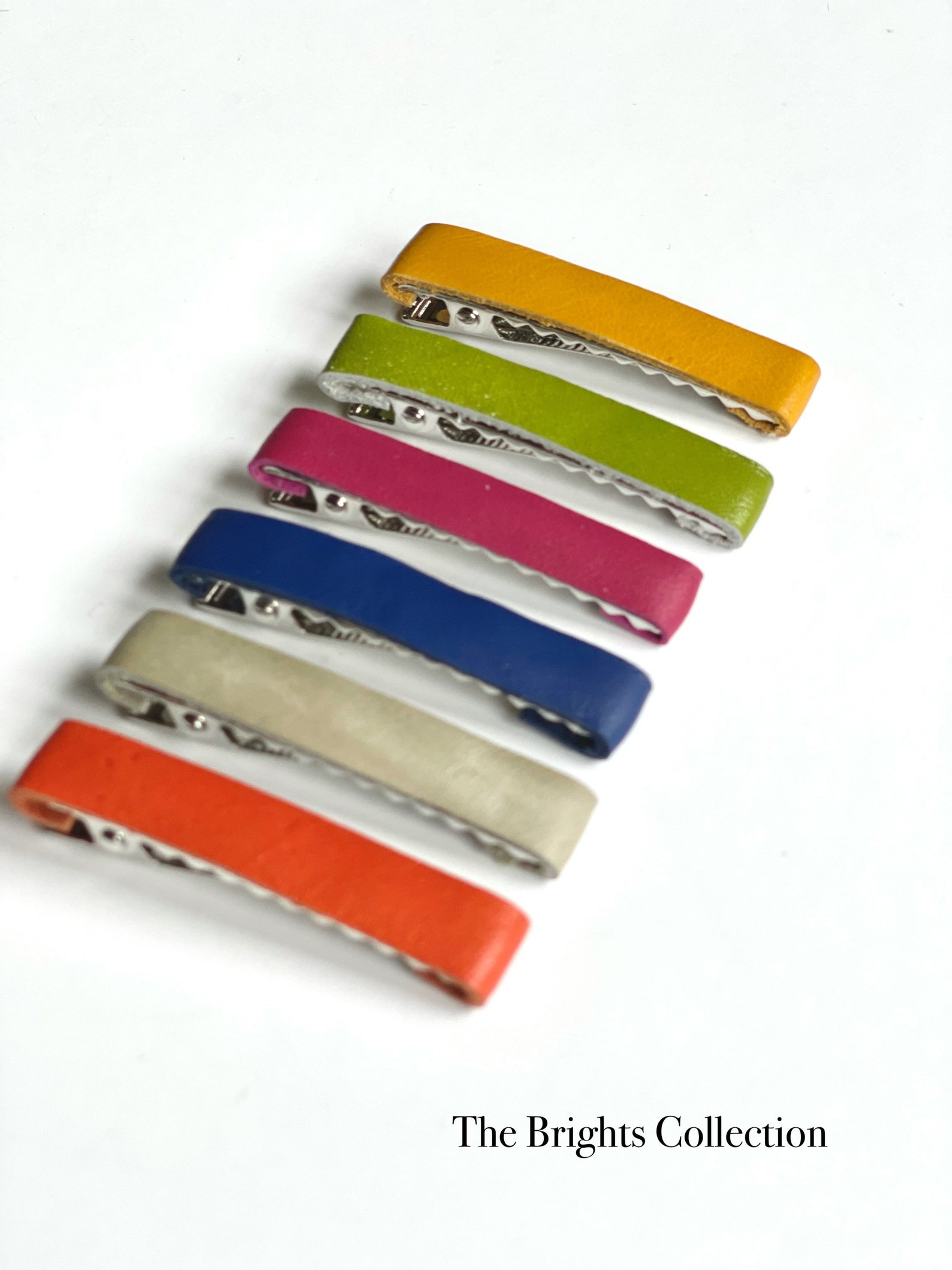 Petite Leather Clips Leather Hair Clips Upcycled Leather Etsy