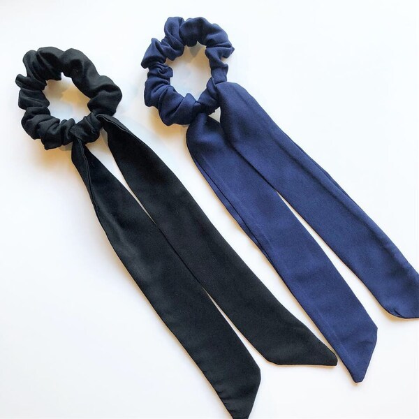 Silky Soft Scarf Scrunchie, Bow Scrunchie, Multiple colors