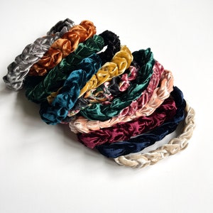 The Hayley Luxe Braided Velvet Headband Vogue's Beauty Edit Soft Headband Gift for Her image 5