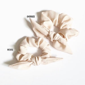 Petite Crepe Series Knot Scrunchie Bow Scrunchie Multiple colors Gift for Her image 9