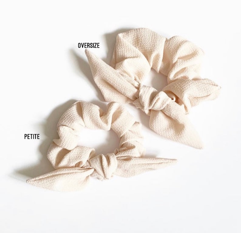 Petite Crepe Series Knot Scrunchie Bow Scrunchie Multiple colors Gift for Her image 9