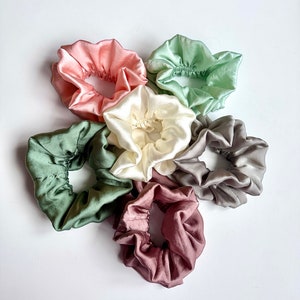 Silk Series Ruffle Scrunchie Multiple colors Original Design Handmade Small Batch Gift for Her image 8