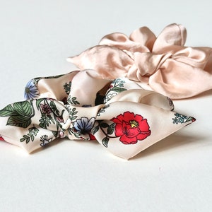 Silk Series Knot Scrunchie, Bow Scrunchie, Silky Chiffon, Multiple colors Gifts for Her image 10