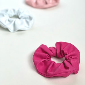 Luxe Leather Oversize Scrunchie Pretty in Pink Reclaimed Leather image 6