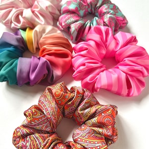 Jumbo Silky Scrunchie | Satin Oversize Scrunchie | Reduce Hair Kinks | Scrunchie for Curls | Luxury Sleep Scrunchie | Gift for Her