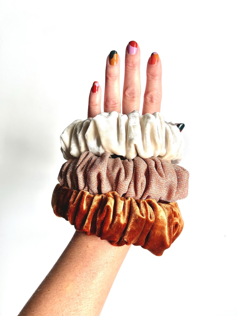 Crushed Velvet Scrunchie Headband | Hard Headband | Super Soft | Handmade | Vogue's Style Set image 7