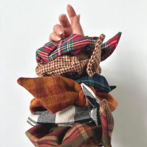 Flanell Serie Knot Scrunchie | Kariertes Scrunchie | Mehrere Farben
