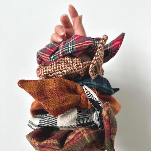 Flannel Series Knot Scrunchie | Plaid Scrunchie | Several Colors