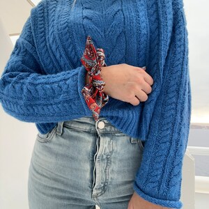 SCRUNCHIE paisley blu