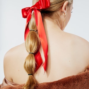 Luxe Oversize Satinschleife Große Satinschleife Wähle deinen Verschluss Haargummi, Haarspange oder Clip Mehrere Farben Bild 7