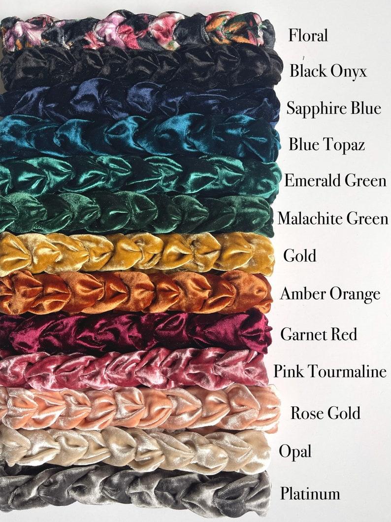 The Hayley Luxe Braided Velvet Headband Vogue's Beauty Edit Soft Headband Gift for Her image 10